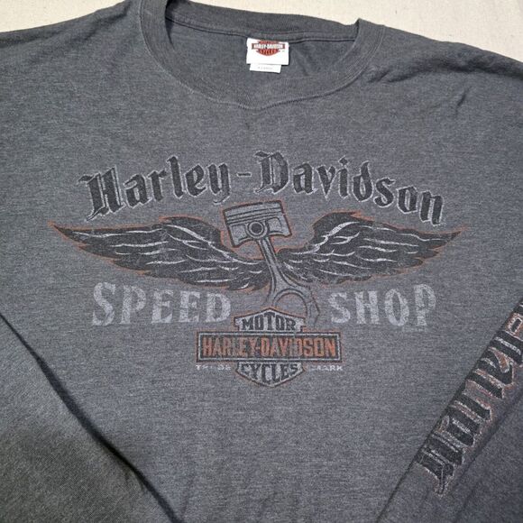 Harley Davidson Speed Shop Panama City Beach Florida Long Sleeve Size XL Flawed - Picture 3 of 7